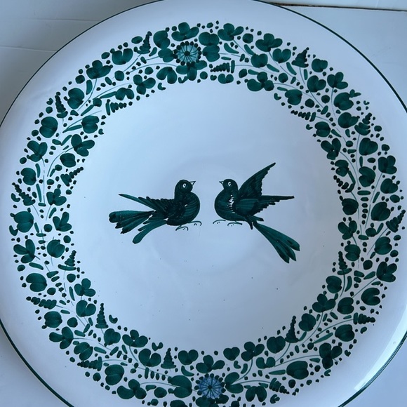 Italian blue birds fruit bowl bowl Labor Deruta hand painted Sbigolo Terrotte - Picture 15 of 16